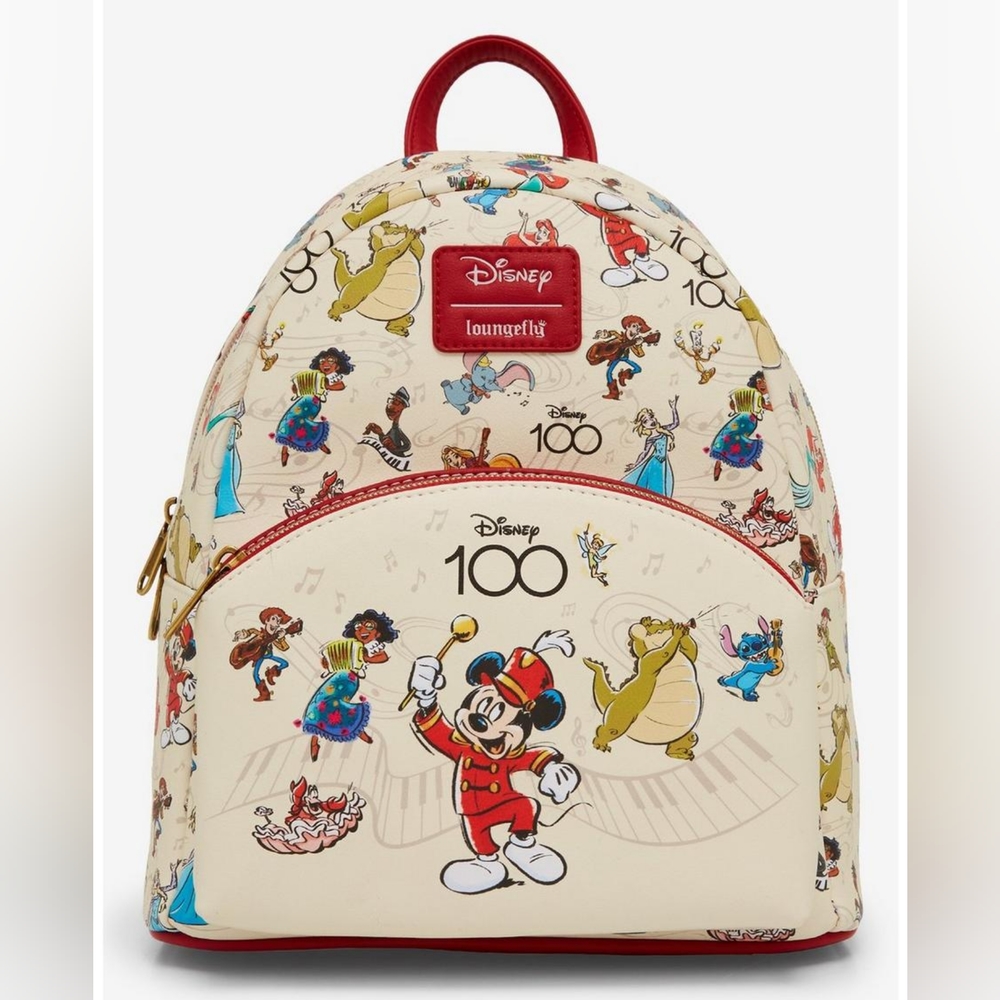 Loungefly Disney 100 Mickey Mouse & Band Mini Backpack Stitch Tinkerbell Dumbo